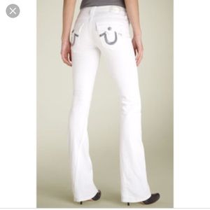 True Religion Brand “Joey Silver Sequin” Flare